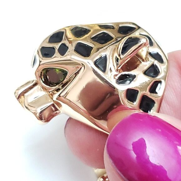 New! FP Panthere Gold Plated Cocktail Statement Ring - Picture 2 of 16